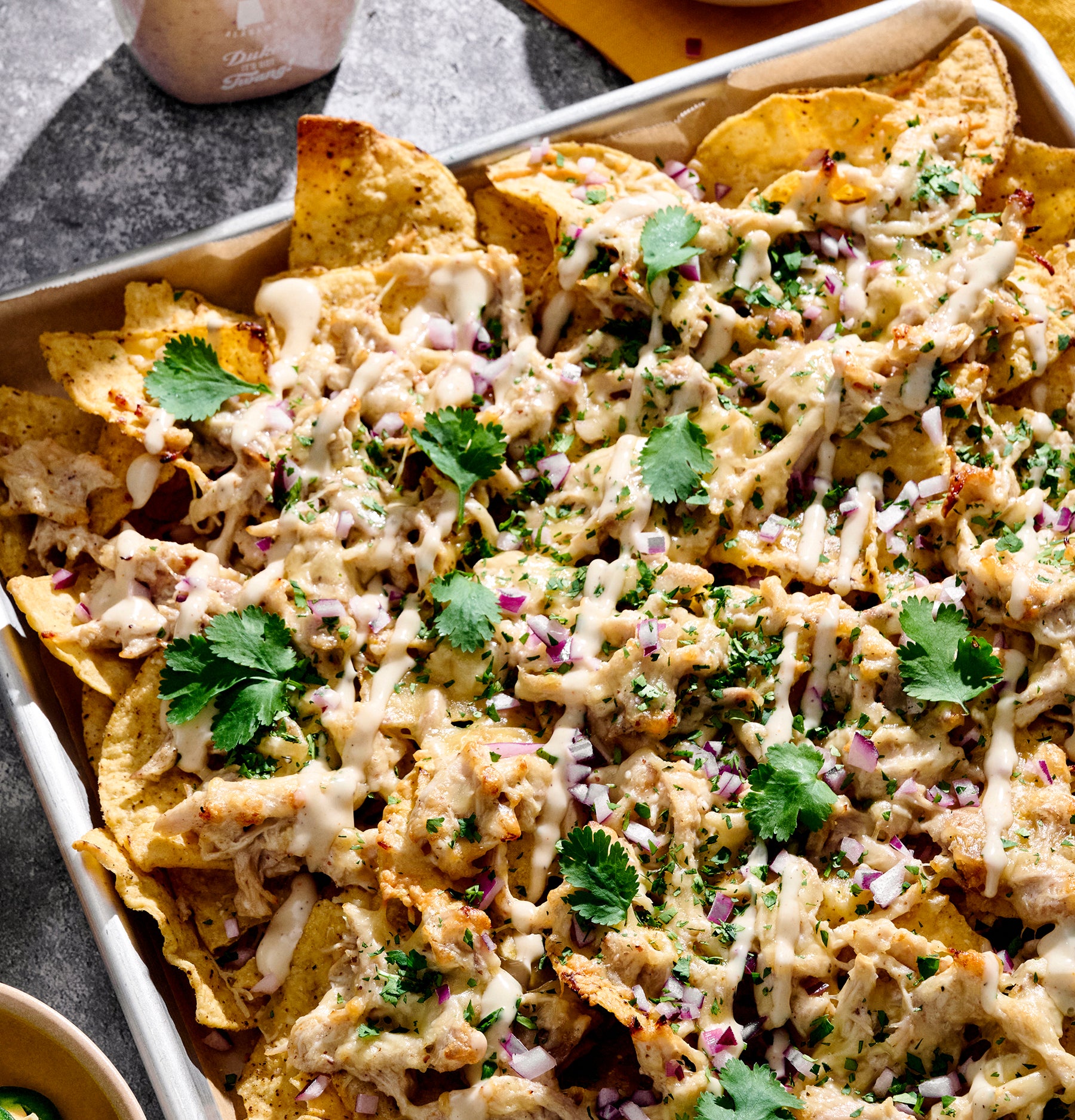 Alabama White Sauce BBQ Chicken Nachos &ndash; Duke's Mayo
