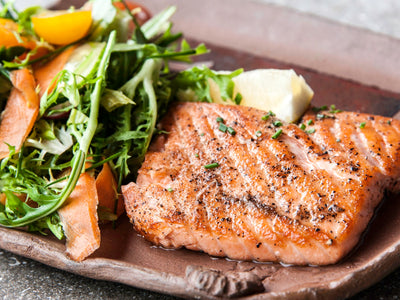Grilled Salmon with Mayonnaise Nicoise