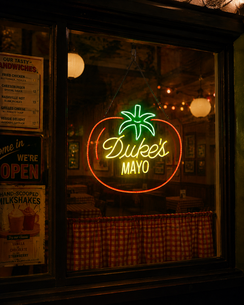 Duke's Mayo Tomato Light Up LED Sign